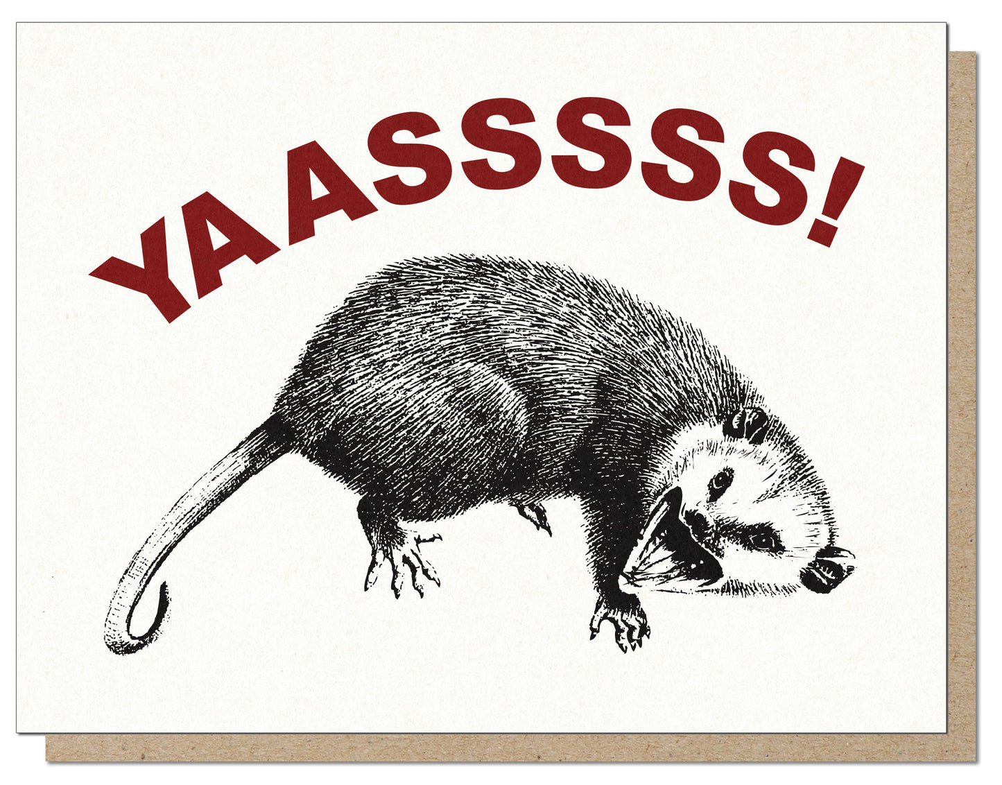 Yas Possum Greeting Card