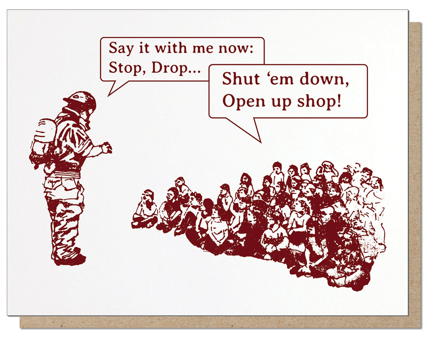 Stop, Drop, Shut Em Down... Hip Hop Lyric Greeting Card