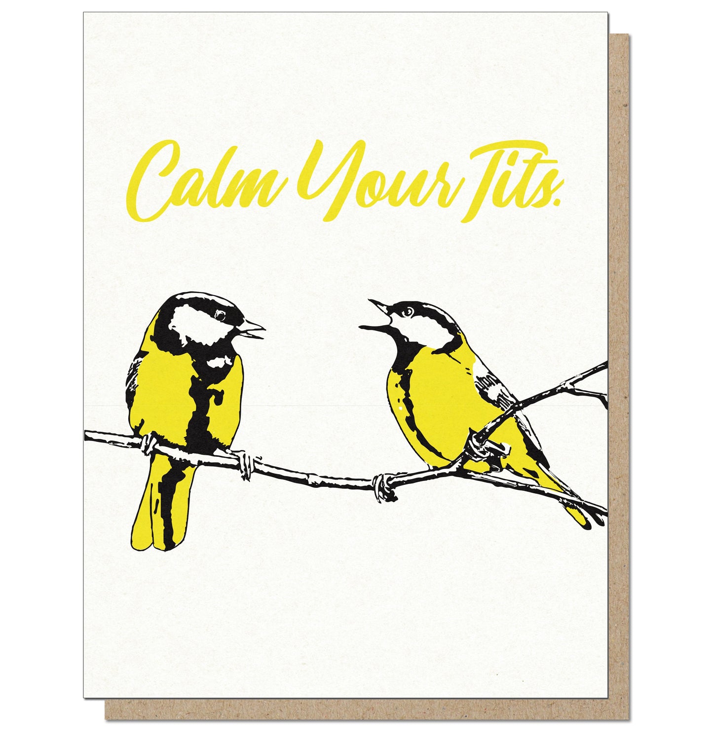 Calm Your Tits Greeting Card