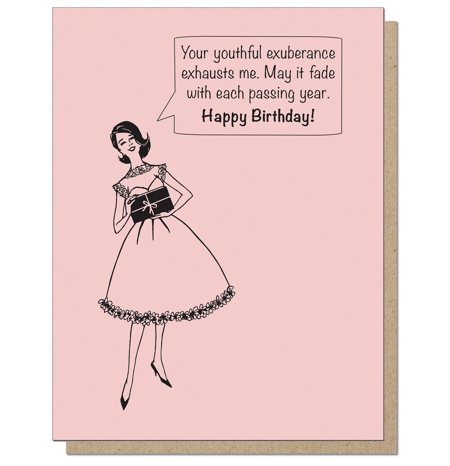 Youthful Exuberance Funny Birthday Card
