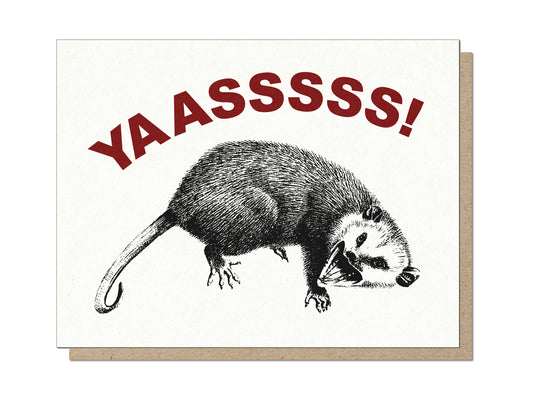 Yas Possum Greeting Card