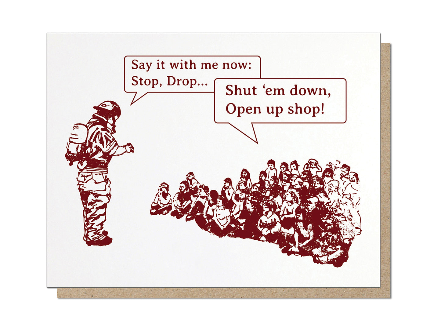 Stop, Drop, Shut Em Down... Hip Hop Lyric Greeting Card