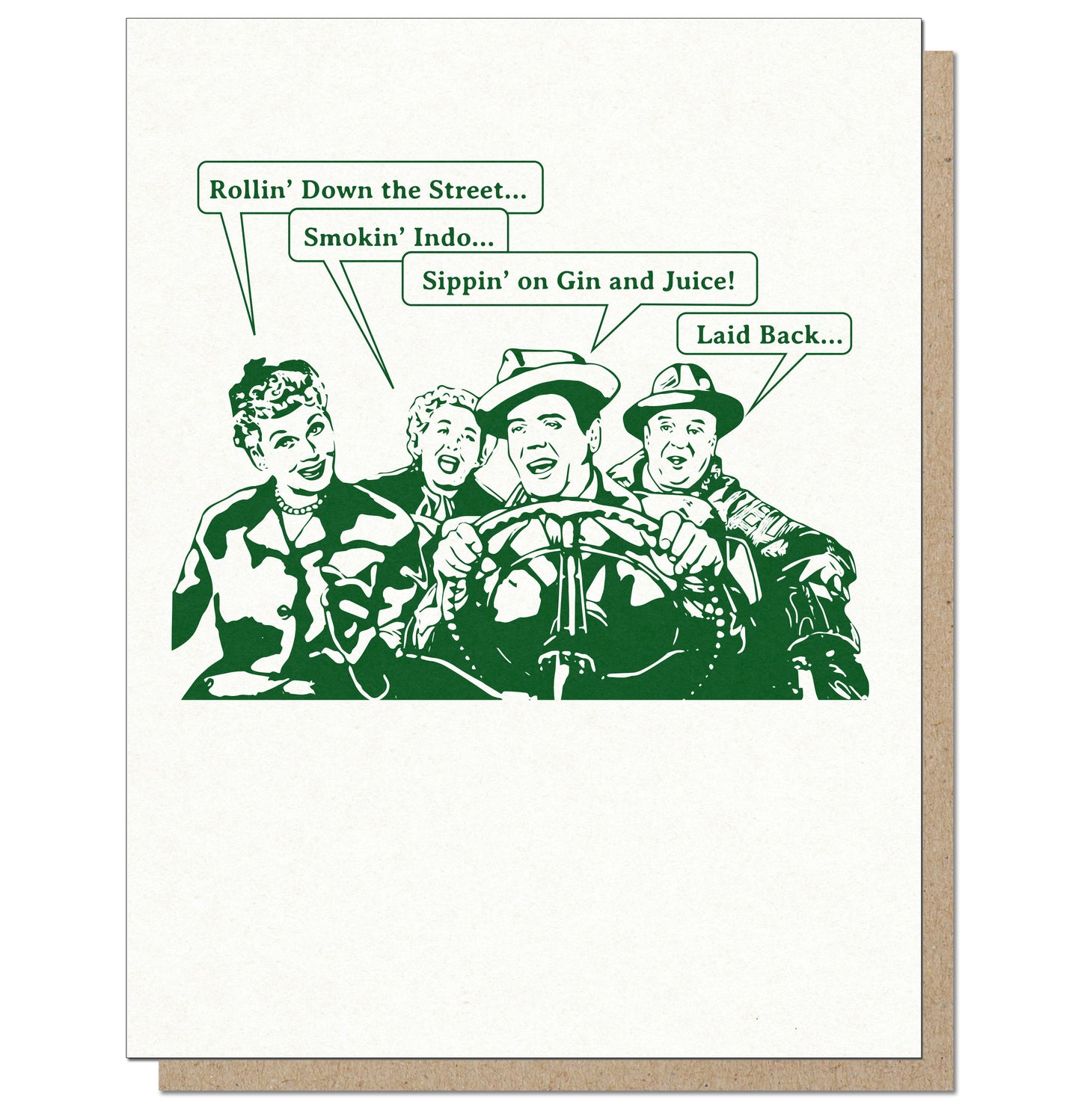 Smokin' Indo. Hip-Hop Lyric Greeting Card