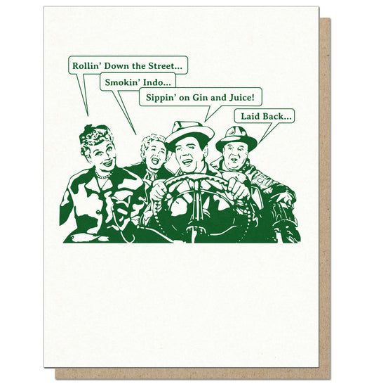 Smokin' Indo. Hip-Hop Lyric Greeting Card