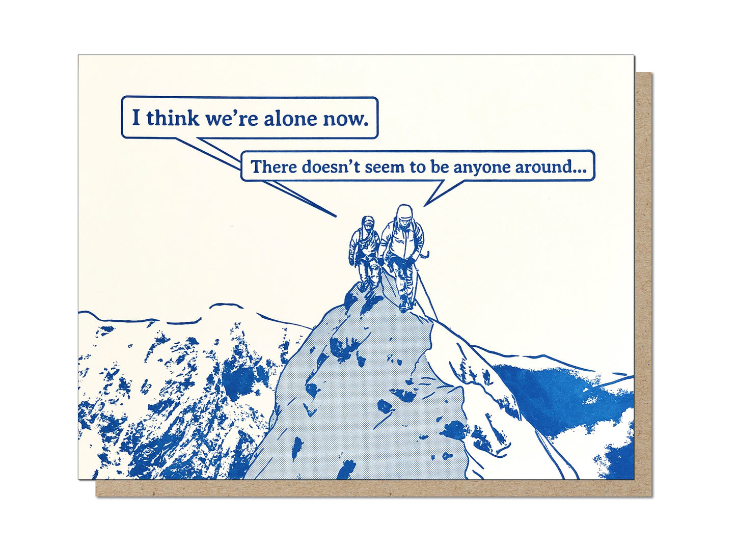 Think We're Alone Now 80's Lyric Greeting Card