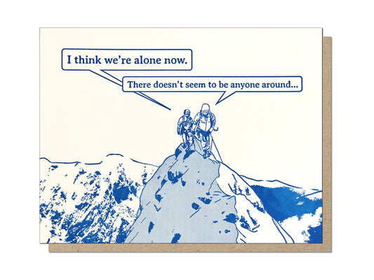 Think We're Alone Now 80's Lyric Greeting Card