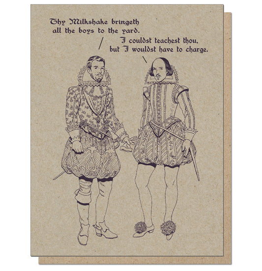 Thy Milkshake 90's Lyric Shakespeare Card