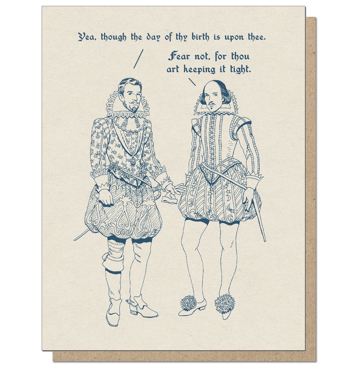 Keeping It Tight. Shakespeare Birthday Card