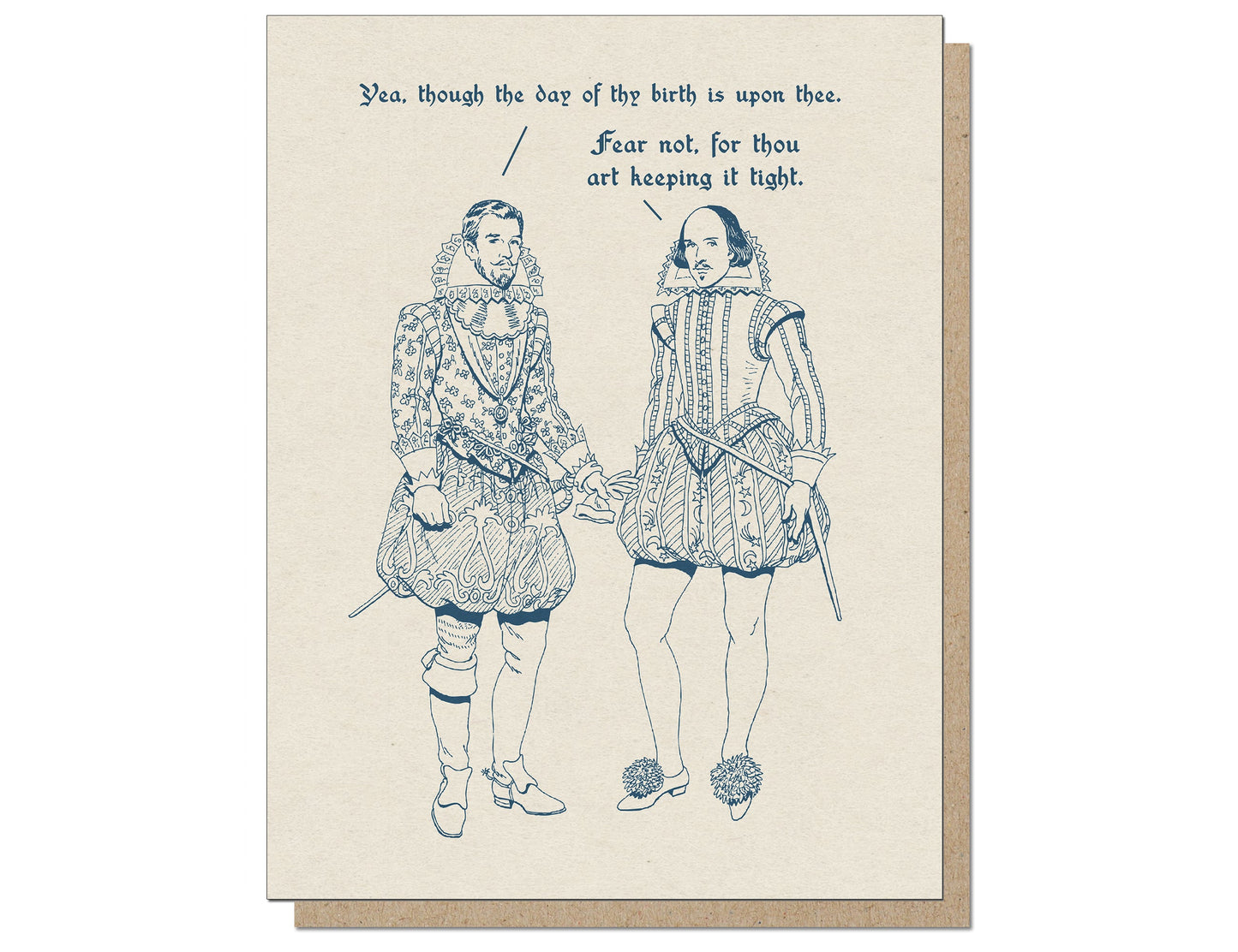 Keeping It Tight. Shakespeare Birthday Card