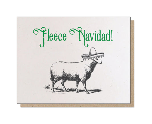 Fleece Navidad! Absurd Holiday Card!