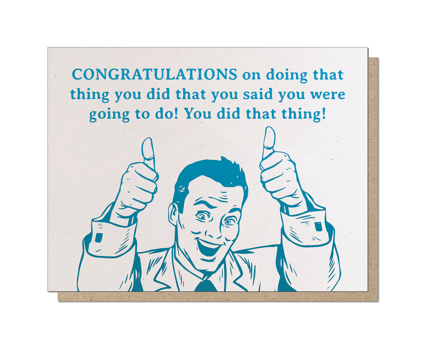 Congratulations on doing the thing