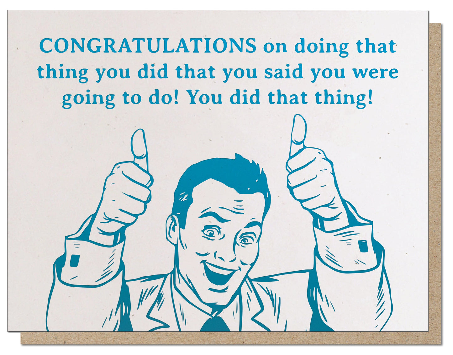 Congratulations on doing the thing