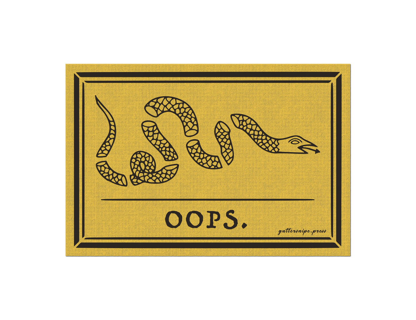 Oops. Funny Snake Sticker.