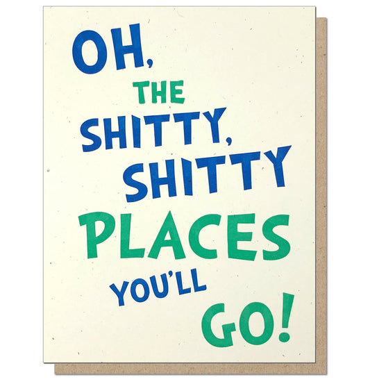 Oh The Places Funny Graduation Card