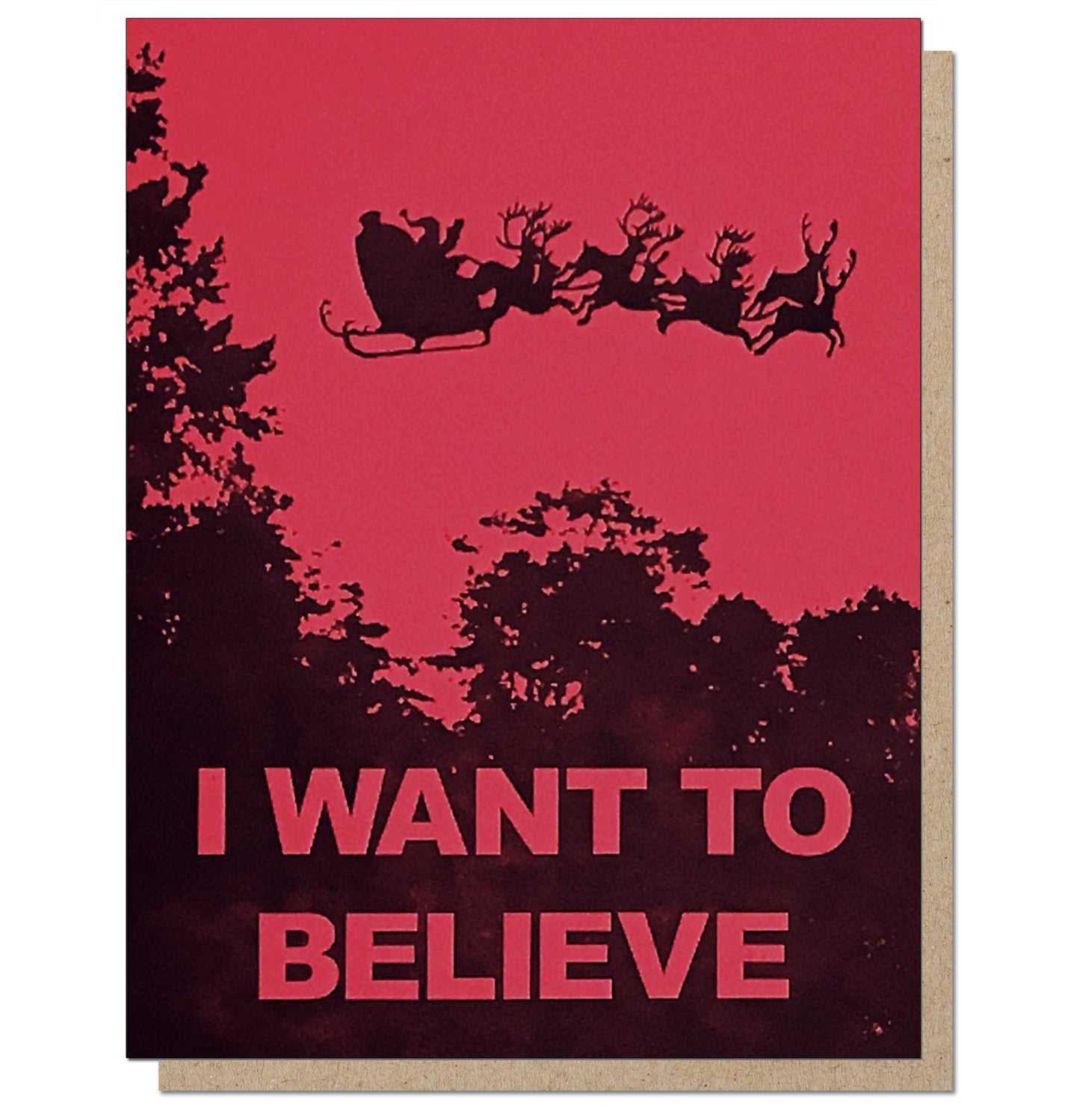 I Want to Believe. X-Files Parody Holiday Card.